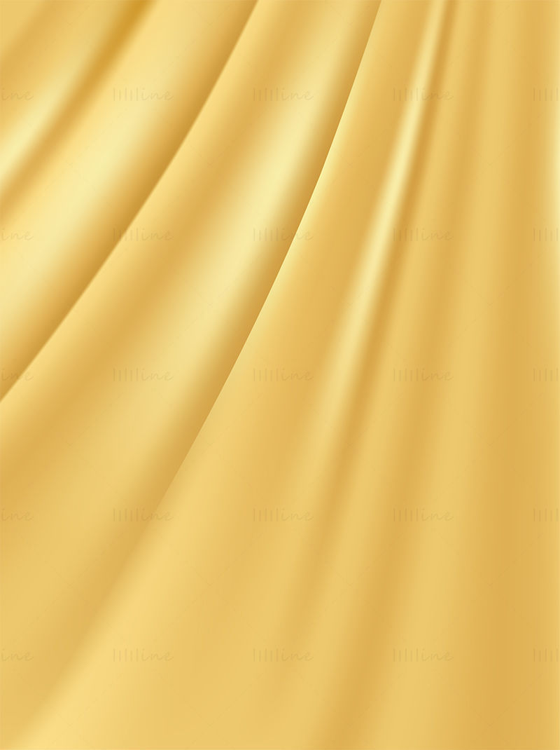 Fondo di vettore del panno di seta ondulato dorato
