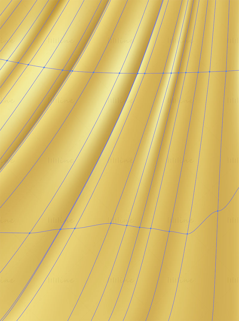 Arany hullámos selyem ruha vektor háttér