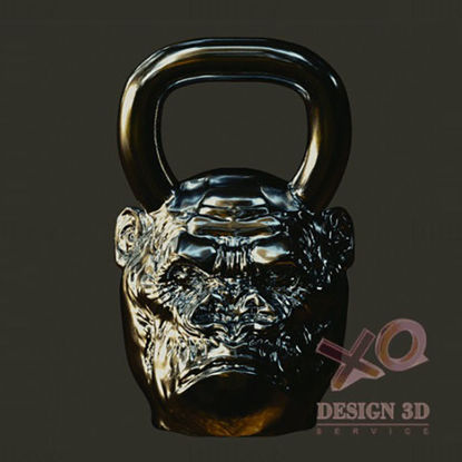 Gorila ruská činka 3D tiskový model