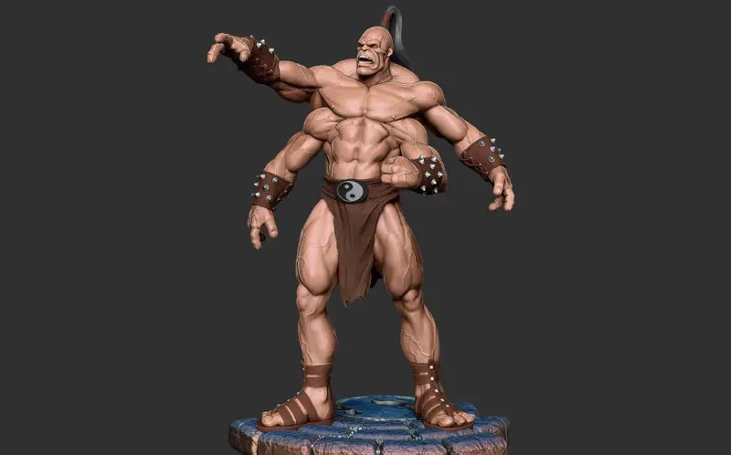 ملفات STL لنموذج طباعة ثلاثي الأبعاد لـ Goro (Mortal Combat)