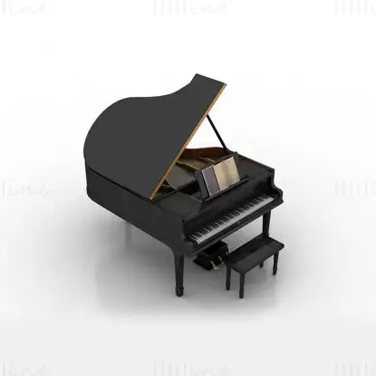グランドピアノ 3Dモデル