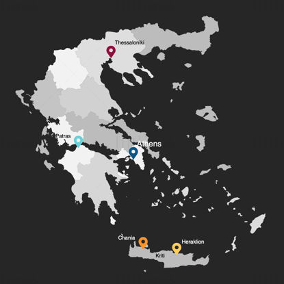 Griechenland-Infografik-Karte, bearbeitbar als PPT und Keynote