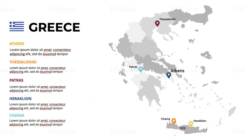 Greece Infographics Map editable PPT & Keynote