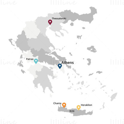 Yunanistan harita vektörü