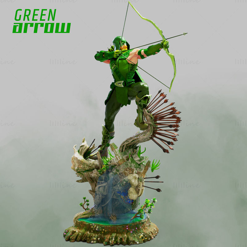 Green Arrow 3D Model Ready to Print STL