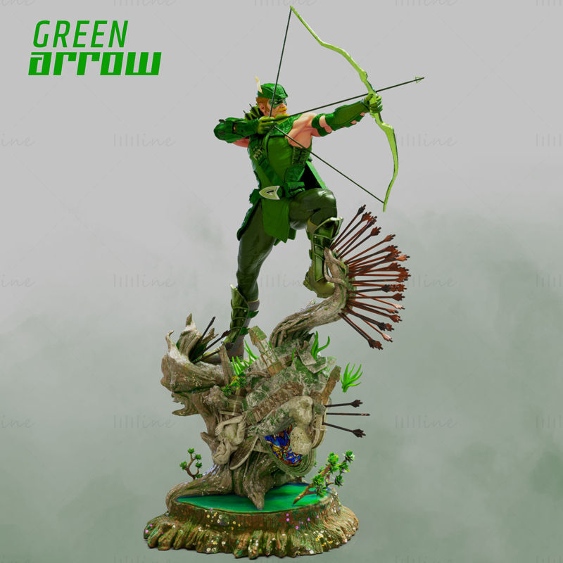 Green Arrow 3D Model Ready to Print STL