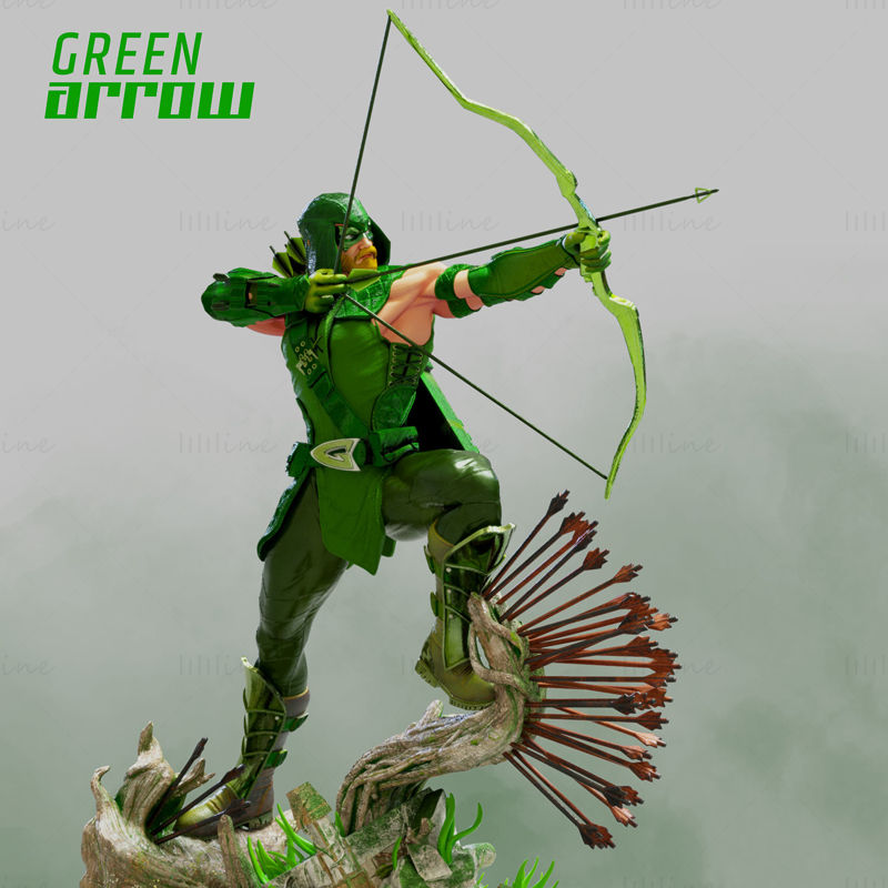 Green Arrow 3D-Modell bereit zum Drucken STL