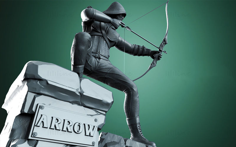 Green Arrow 3D Printing Model STL