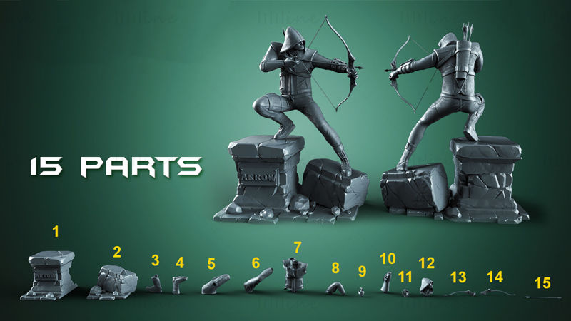Modelo de impressão 3D Green Arrow STL