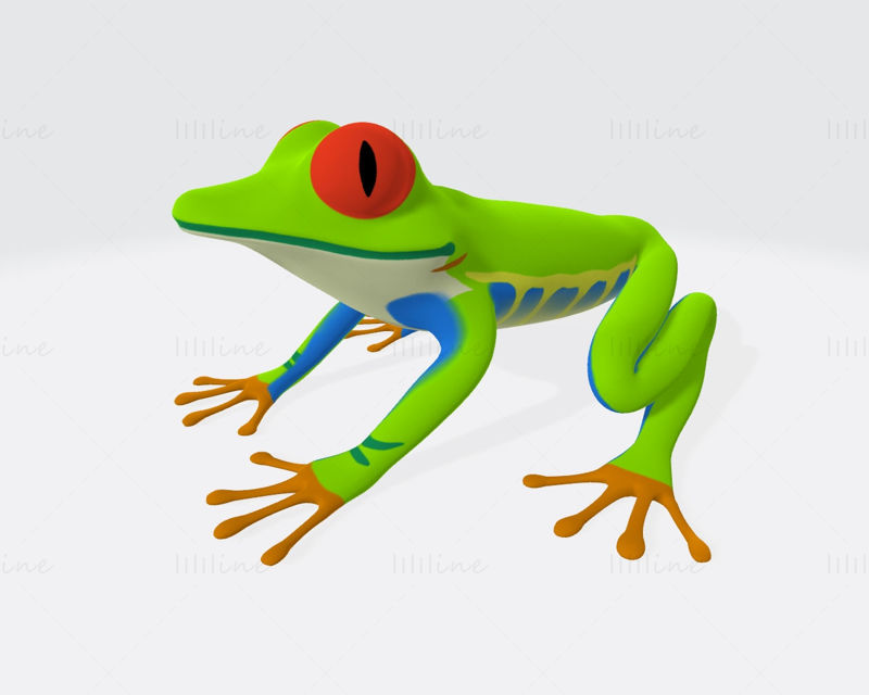 Green Frog 3D Printing Model