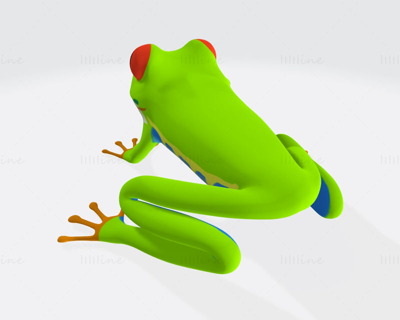Grünes Frosch-3D-Druckmodell