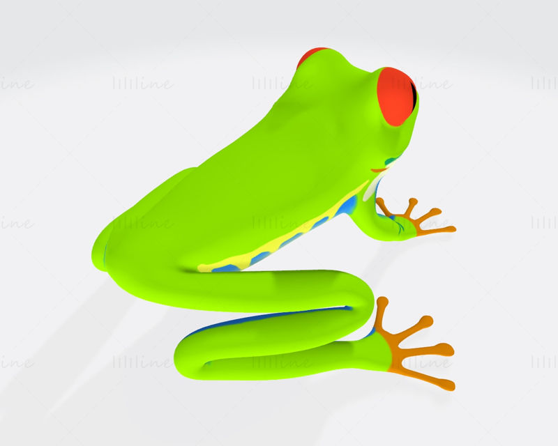 Grünes Frosch-3D-Druckmodell