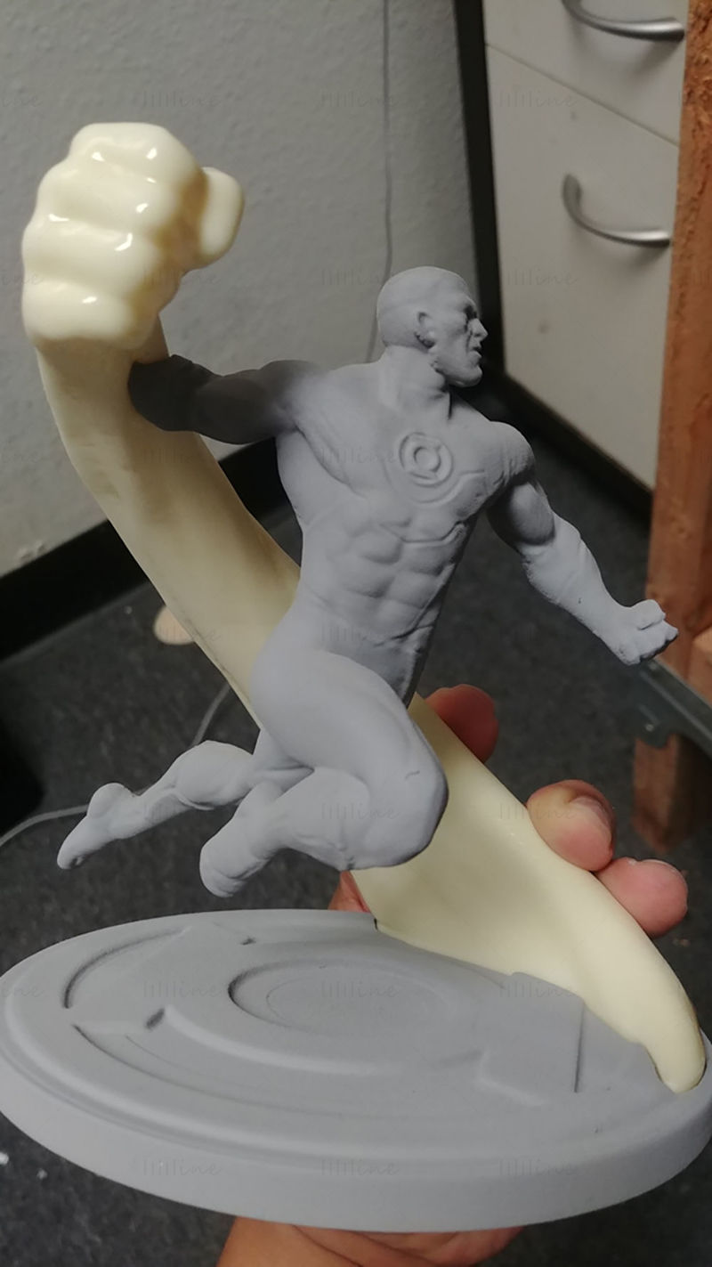 绿灯侠 3D 模型准备打印 STL