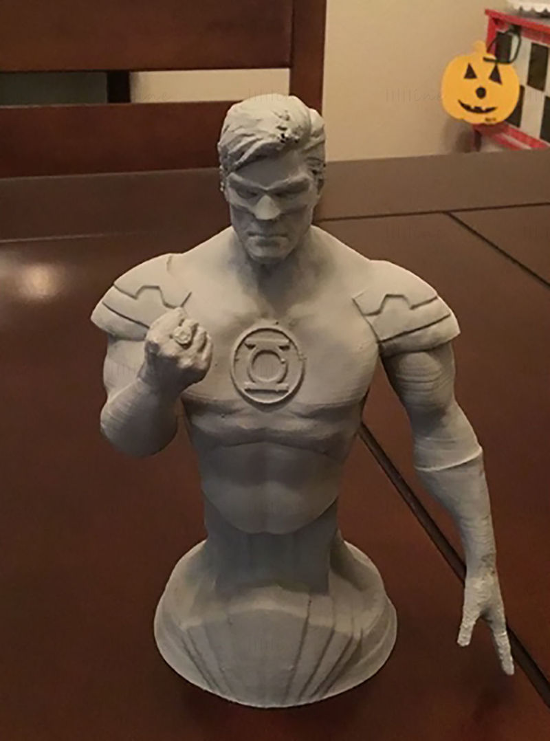 Green Lantern Bust 3D Printing Model STL