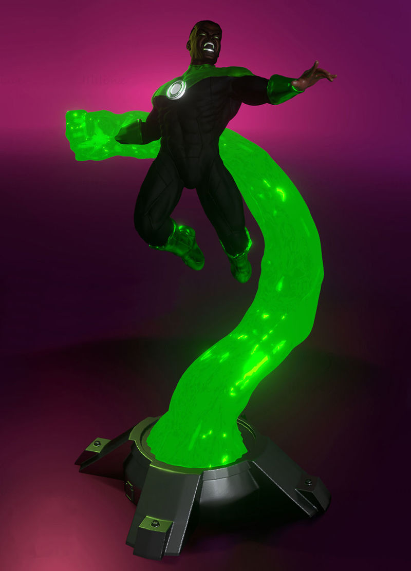Green Lantern John and Hal 3D Printing Model STL