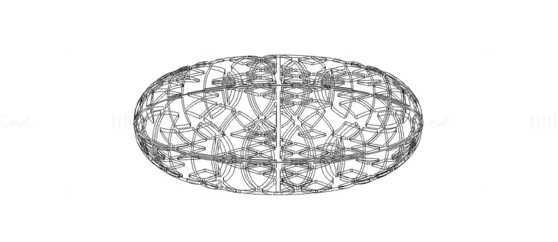 Banco de forma circular gris Modelo de impresión 3D STL