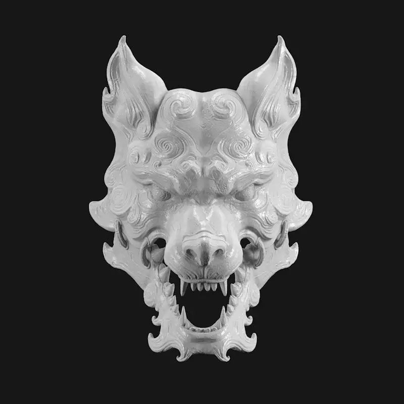 Grey wolf mask (Black Myth Wukong) 3D Printing Model STL