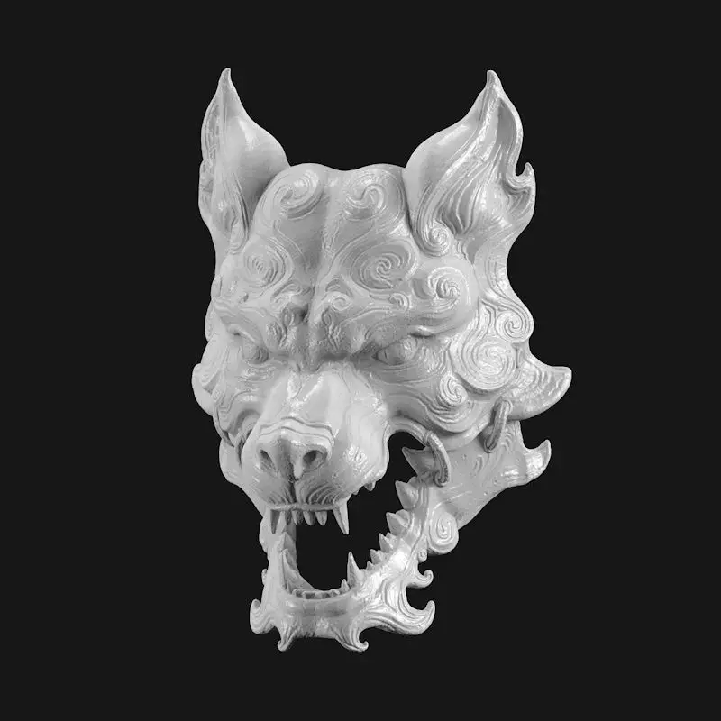 Máscara de lobo cinza (Black Myth Wukong) Modelo de impressão 3D STL