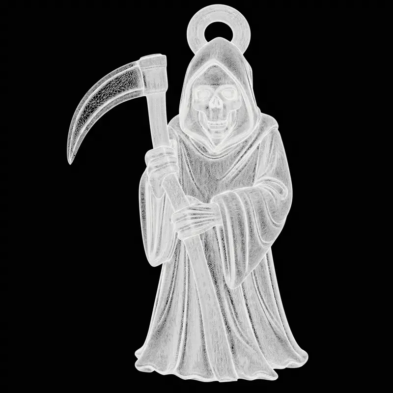 死神ペンダントジュエリーデザイン3Dプリントモデル