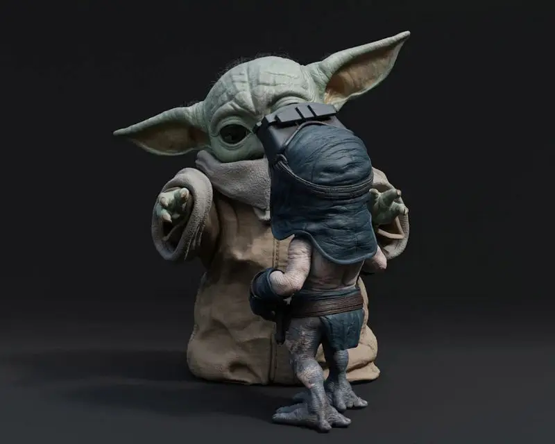 Grogu and Babu 3D Print Model STL