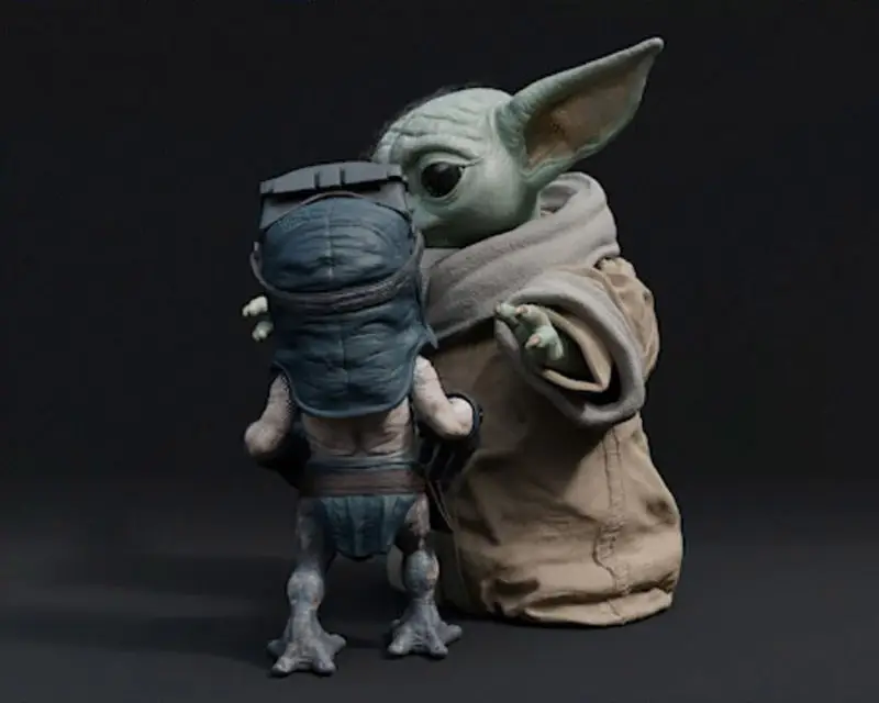 Grogu and Babu 3D Print Model STL