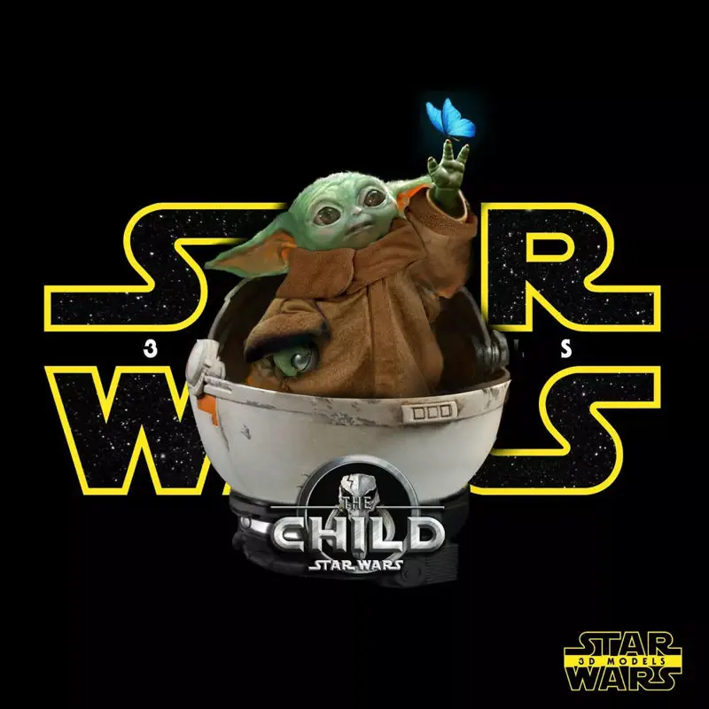 Grogu Busta - Star Wars 3D tiskový model STL