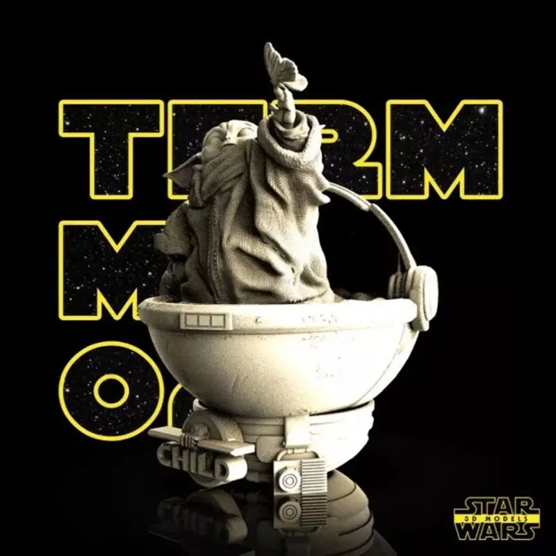 Grogu Busta - Star Wars 3D tiskový model STL