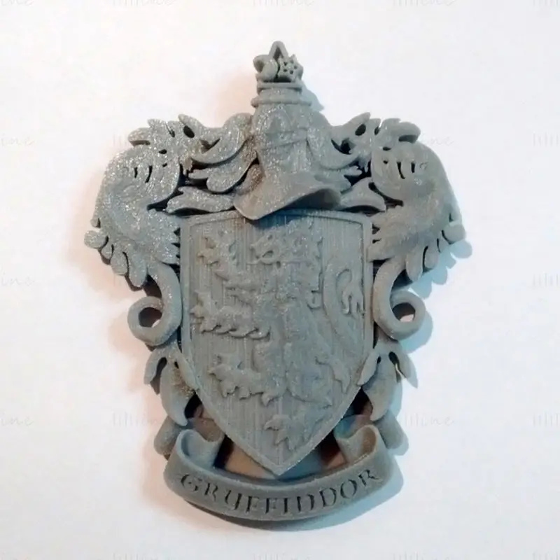 Griffendél címer, fali asztali kijelző – Harry Potter 3D nyomtatási modell STL