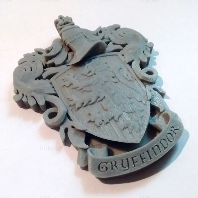 Gryffindorjev grb WallDesk Display - Harry Potter 3D Printing Model STL