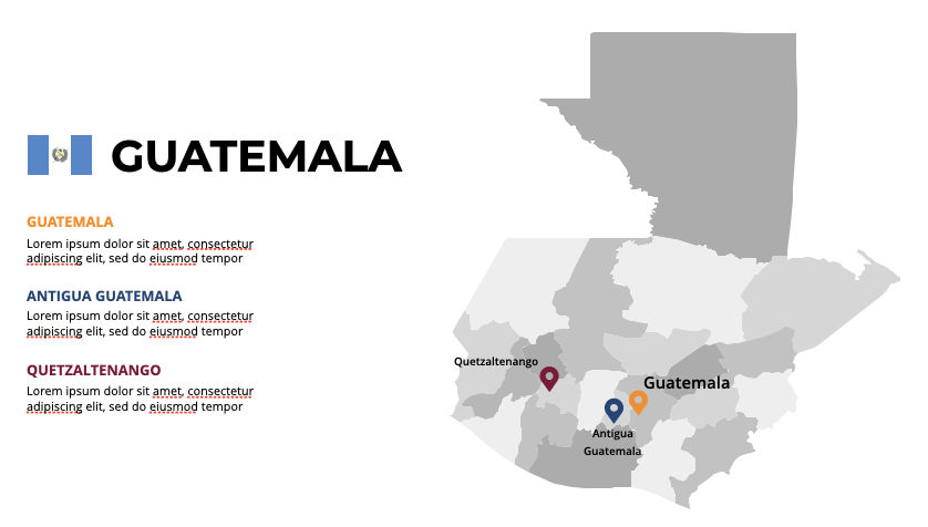 Guatemala Infographics Map Editable PPT & Keynote