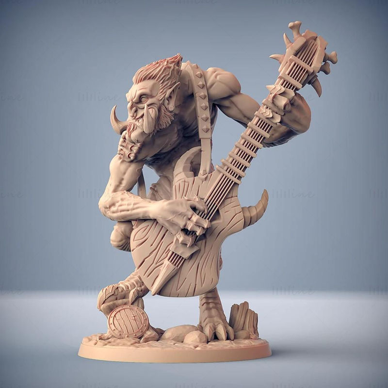 Gunlutt le guitariste troll Modèle d'impression 3D STL