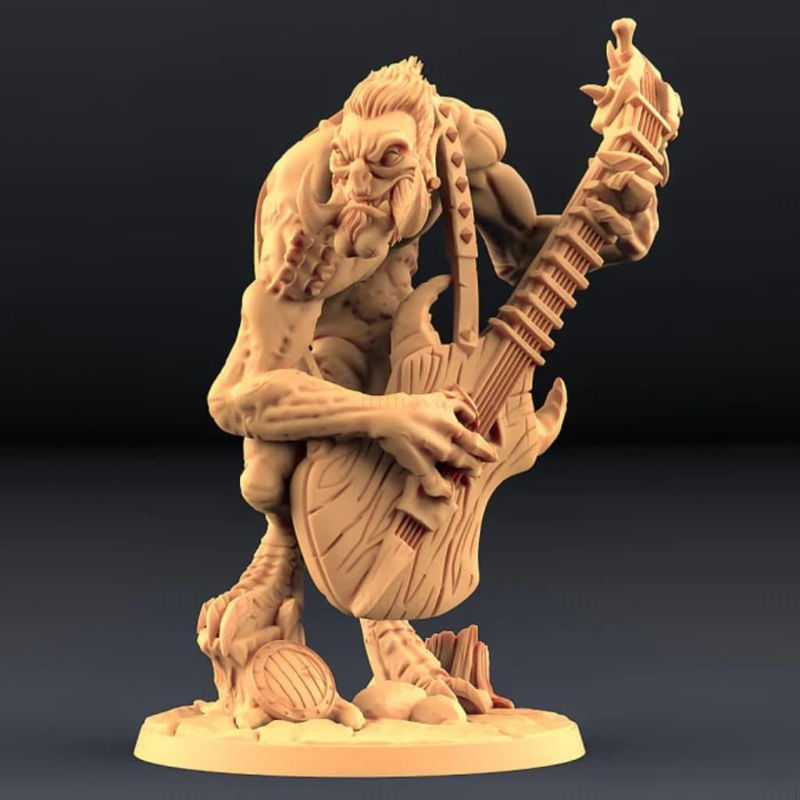 Gunlutt the troll guitarist 3D Printing Model STL