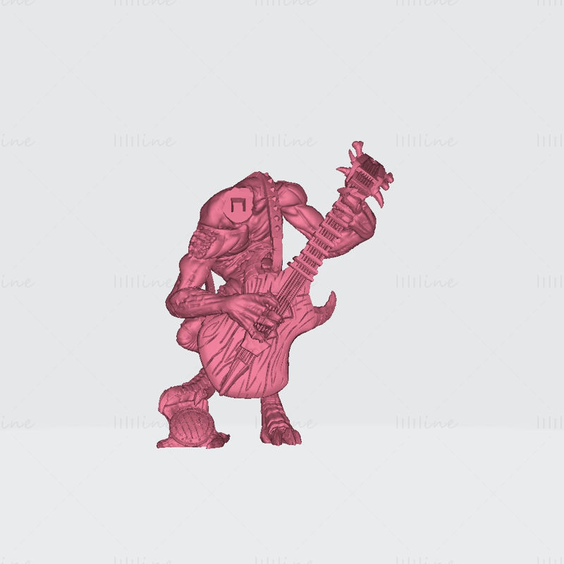 Gunlutt the troll guitarist 3D Printing Model STL