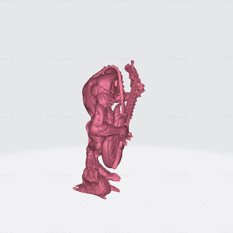 Gunlutt trollí kytarista 3D Printing Model STL