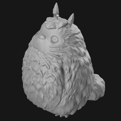 Szőrös Totoro 3D nyomtatási modell STL