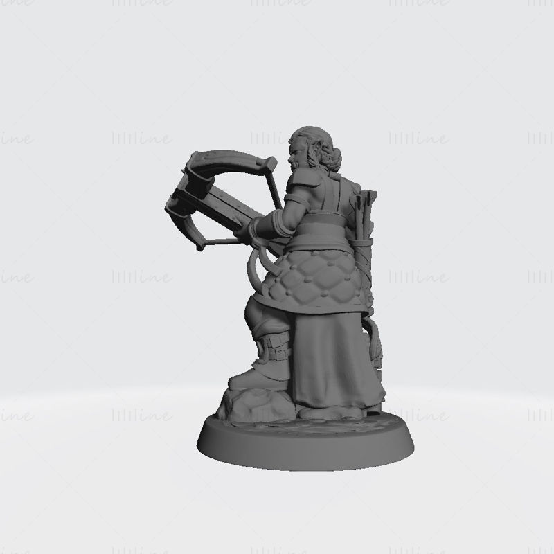 HalfOrc Dragon Hunter 3D Printing Model