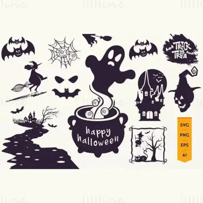 Vector de ilustrații de Halloween