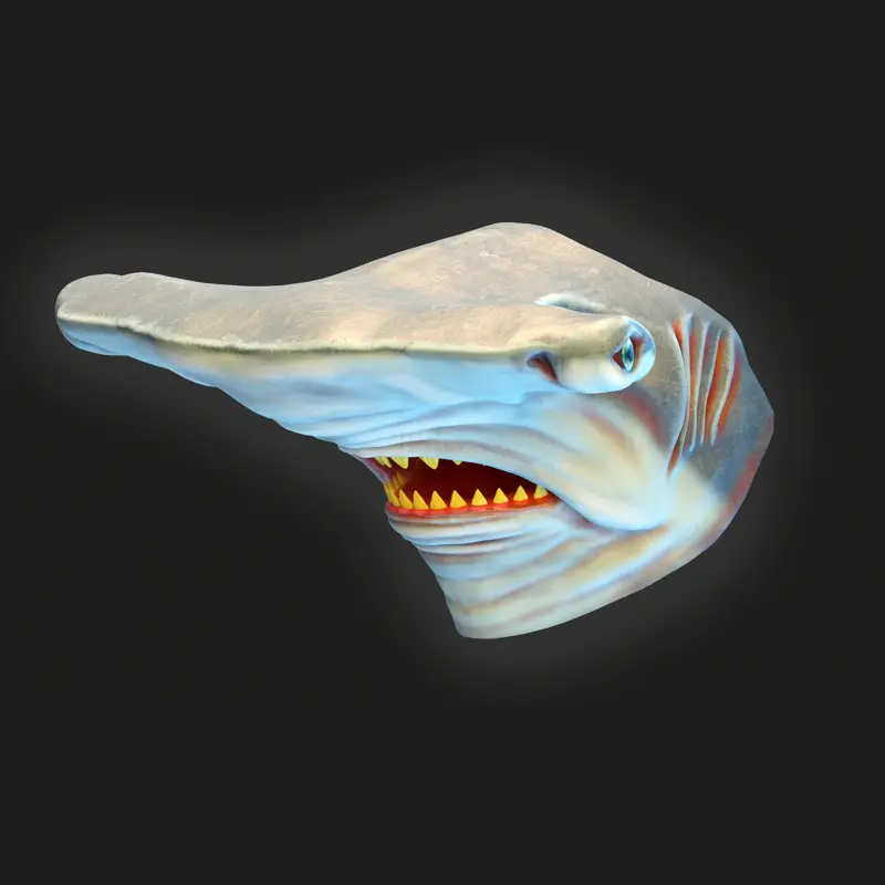Máscara de tiburón martillo modelo de impresión 3D STL