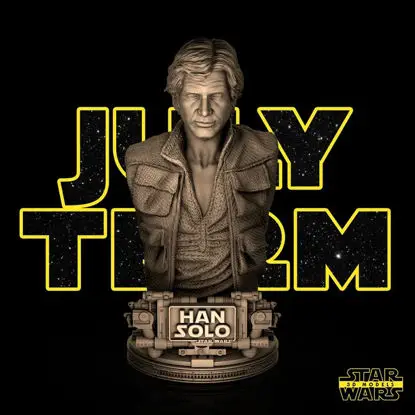 Han Solo Bust پرینت سه بعدی مدل STL