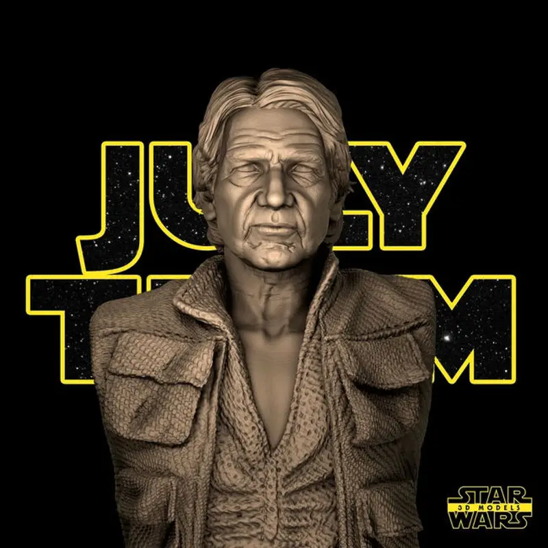 Han Solo Bust پرینت سه بعدی مدل STL