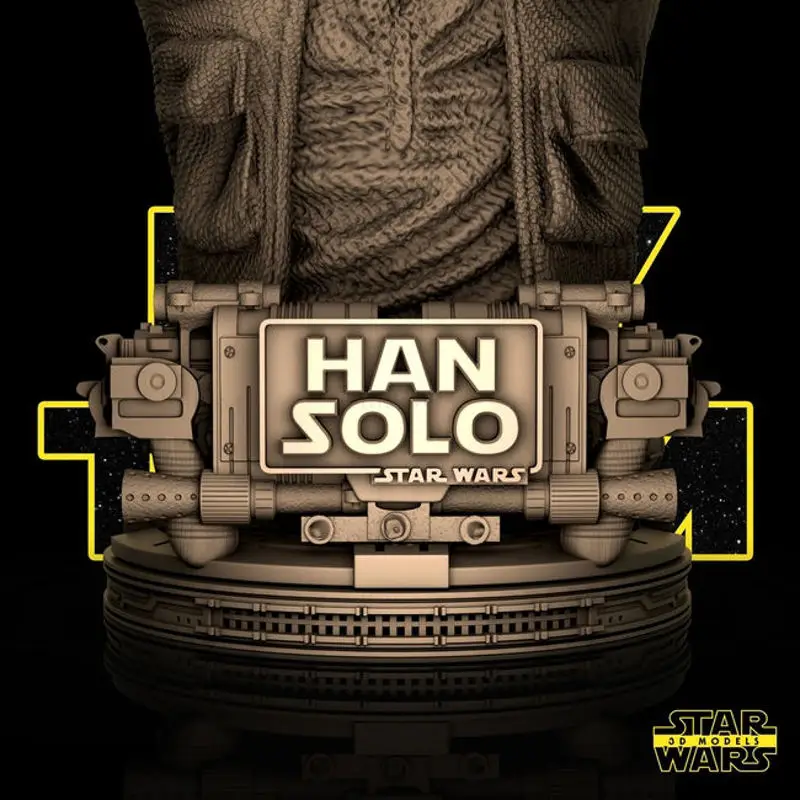 Busto de Han Solo, modelo para impresión 3D STL