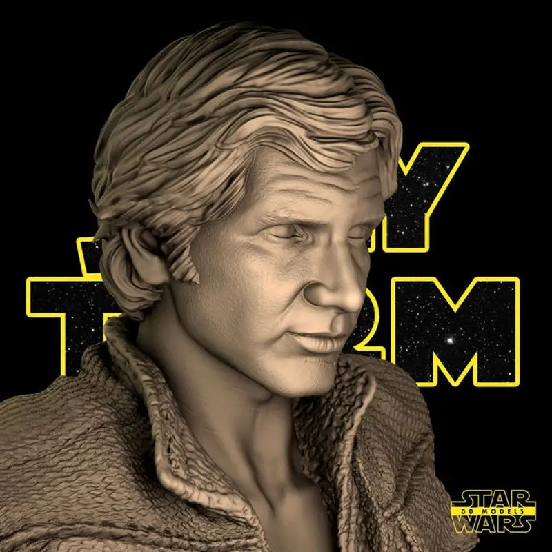 Busto de Han Solo, modelo para impresión 3D STL