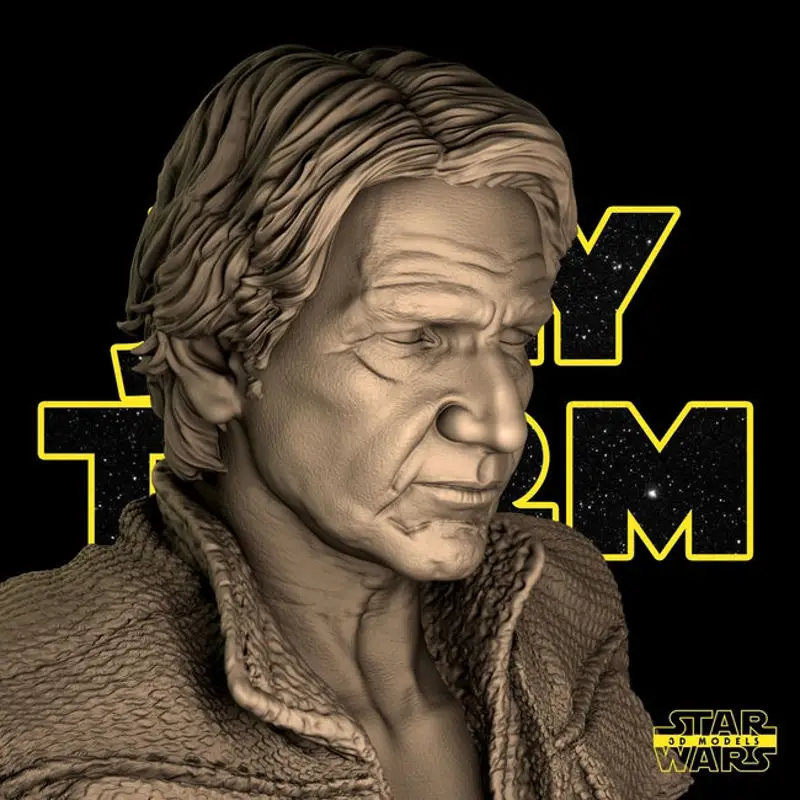 Han Solo Bust پرینت سه بعدی مدل STL