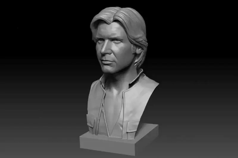 Han Solo Bust Figurine 3D Print Model STL