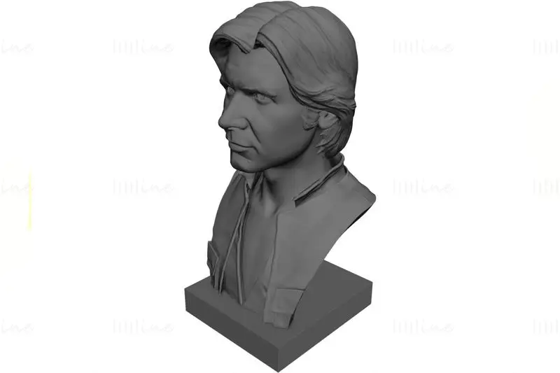 Han Solo Bust Figurine 3D Print Model STL