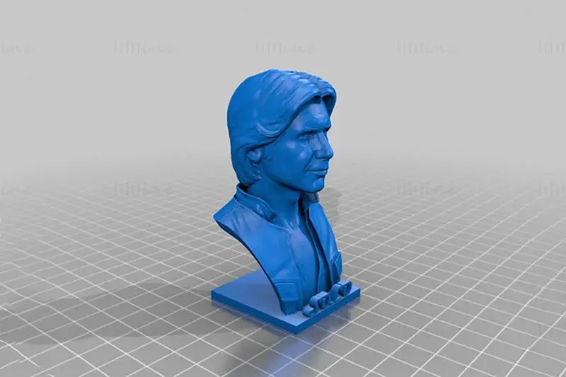 Han Solo Bust Figurine 3D Print Model STL