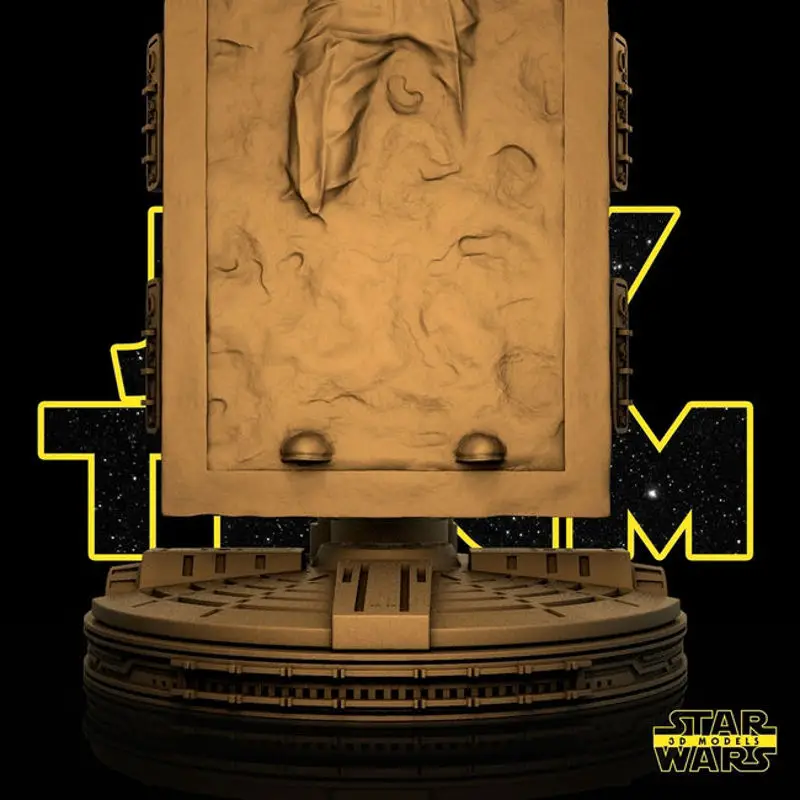 Han Solo op Carbonite 3D-printmodel STL