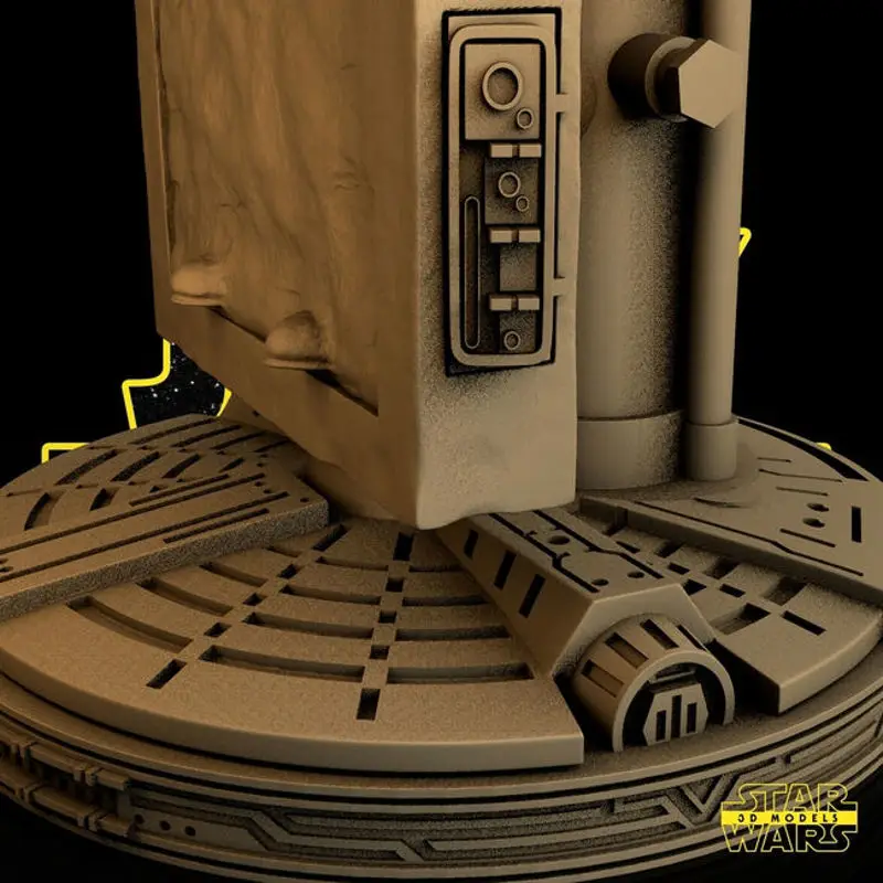 Modèle d'impression 3D STL de Han Solo sur Carbonite