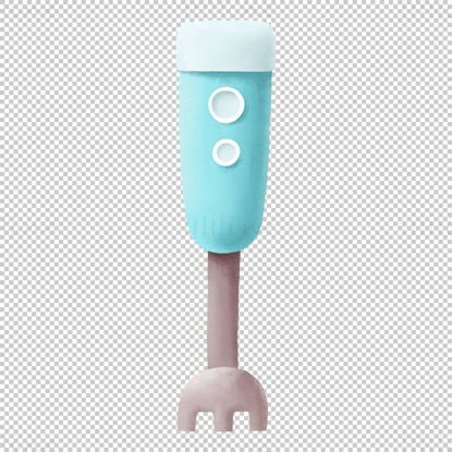Hand painted cartoon immersion blender png