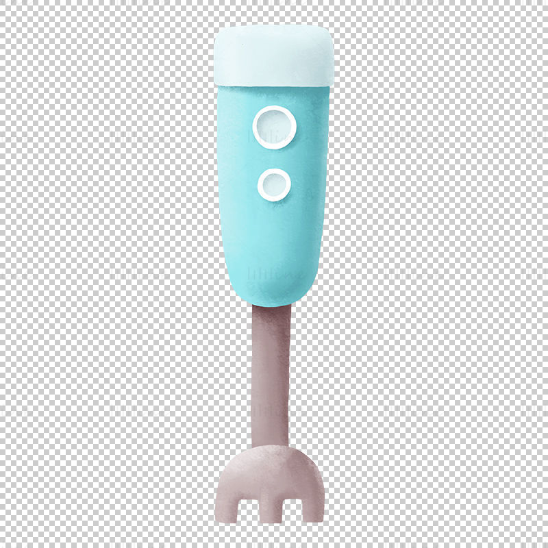 Hand painted cartoon immersion blender png